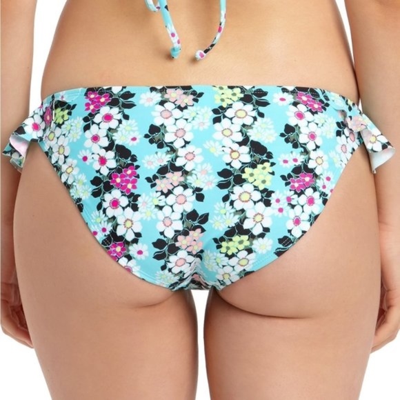 California Waves Ruffled Hipster Bikini Swim - Picture 2 of 5